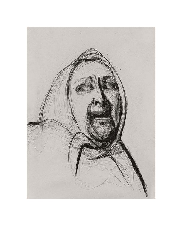 "141. Неочікувана реальність, 2022 / Unexpected reality, 2022 папір, вугілля / paper, charcoal 60 x 42 см."